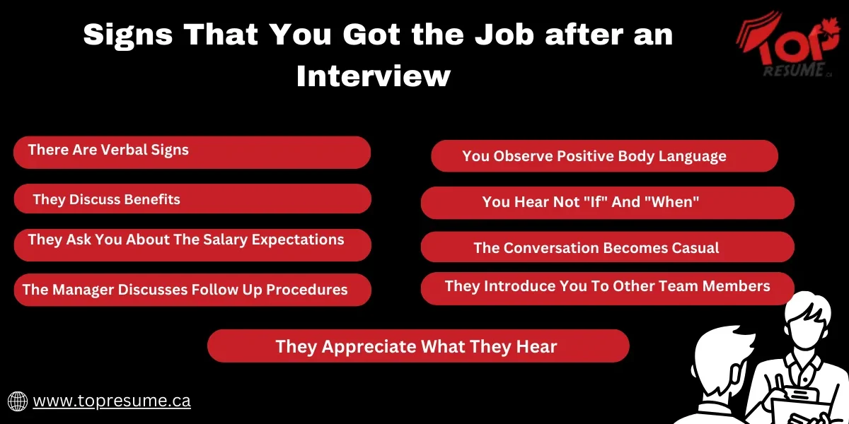 signs you will get the job after interview